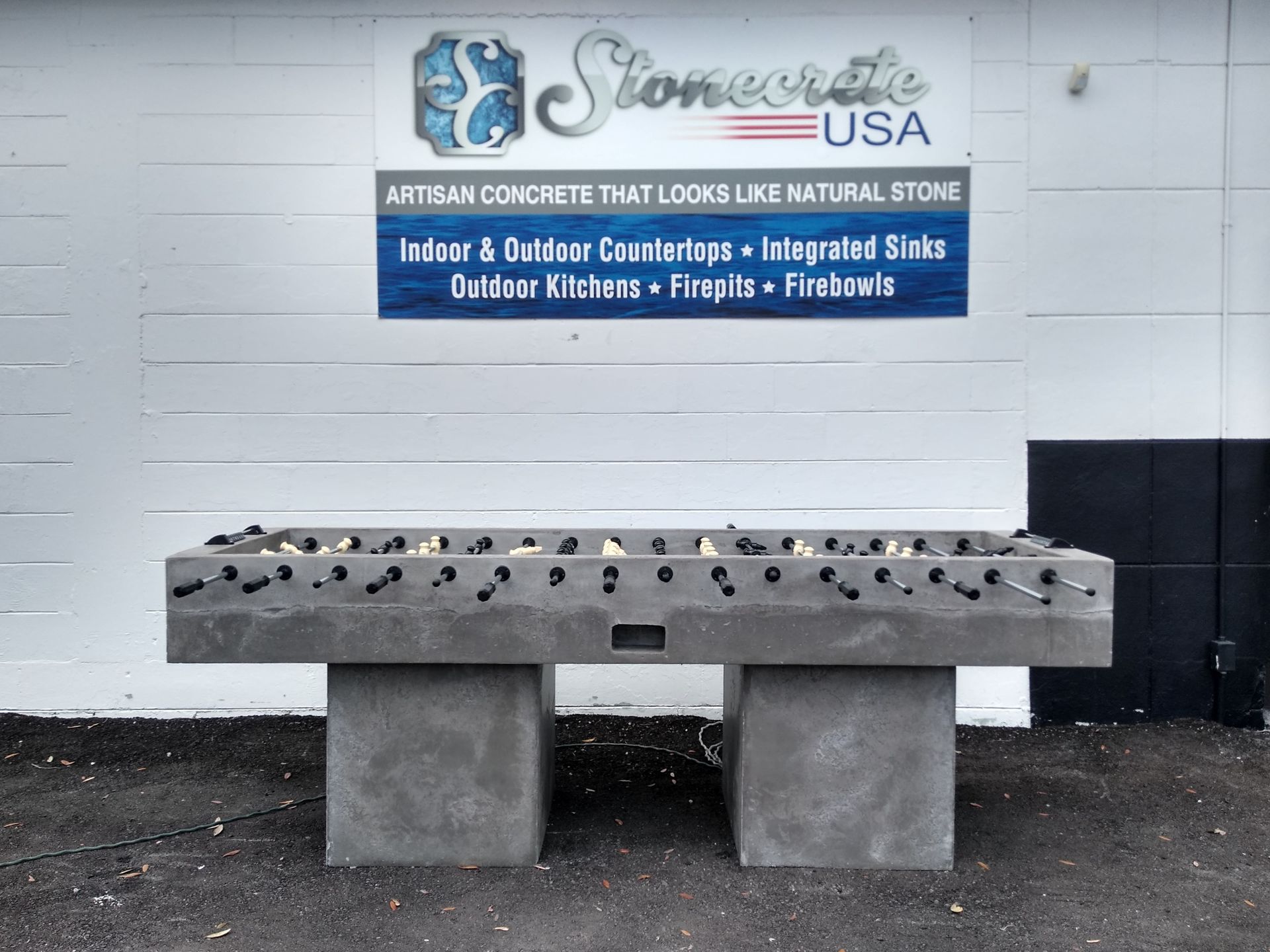 Only 8 All Concrete Foosball Table In The World Stonecrete